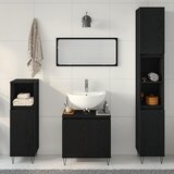  Set namještaja za kupaonicu 3 kom. Crni hrast 30 x 30 x 190 cm | shoptok.hr