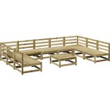 Maison Chic Seti vrtnega pohištva - Vrtna garnitura - Vrtni pohištvo set 10-delna impregnirana borovina, (21821648) | Shoptok.si