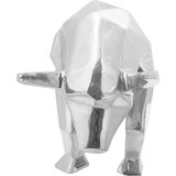  Skulptura Bika Srebrna 74x23x39 cm Aluminij | shoptok.hr