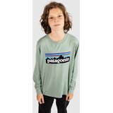 Patagonia P-6 Logo Kids Longsleeve T-Shirt ellwood green Cene
