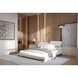 Livetastic oblazinjena postelja 181 cm x 201 cm , les, kovina, tekstil krem barve Cene