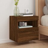  The Living Store Stenska TV omarica z LED lučkami rjavi hrast 40x30x40 cm - TV Stenska Omarica, (21508233) Cene
