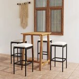  5-dijelni vrtni barski set s jastucima crni | shoptok.hr
