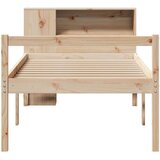  Knjižna postelja brez vzmetnice bela 75x190 cm trdna borovina, (21653685) | Shoptok.si