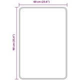 vidaXL Turkizna Poliester 60 x 90 cm Kopalniška preproga Pravokotna | Shoptok.si