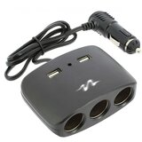Sumex punjac za kola 3xMESTO za upaljac i 2x usb crni | Eponuda.com