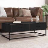  Stolić za kavu crni 100 x 50 x 35 cm konstruirano drvo i metal | Eponuda.com