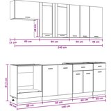  Kuhinjska jedinica LYON 8 pcs Hrast artisan Konstruirano drvo | Eponuda.com