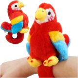 Plišana papiga u obliku narukvice 13 cm - crvena | shoptok.hr