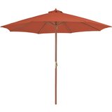 The Living Store Zunanji senčnik z lesenim drogom 300 cm terakota - Senčnik, (21750812) | Shoptok.si
