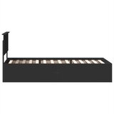  Krevetna konstrukcija Crna 90 x 190 cm Konstruirano drvo | shoptok.hr