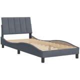  Okvir za krevet s uzglavljem tamnosivi 90x190 cm baršunasti | shoptok.hr