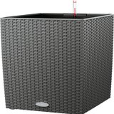 LECHUZA Okrasni lonec CUBE Cottage 50 kompletni set - Granit Cene