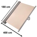  Bočna tenda za terasu 400x180 cm bež | shoptok.hr