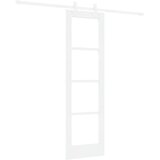  Klizna vrata Bijelo 61 x 198,5 cm Masivna borovina i staklo | Eponuda.ba