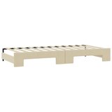  Dnevni krevet na razvlačenje s madracima krem 90x200 cm tkanina | shoptok.hr