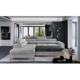 MID.YOU KOTNA SEDEŽNA GARNITURA, žamet svetlo siva | Shoptok.si