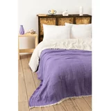 Mijolnir Ljubičasti prekrivač od muslina za bračni krevet 230x250 cm –