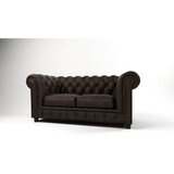 Ropez Temno rjava žametna sedežna garnitura 178 cm Cambridge – Ropez Cene