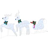 vidaXL LED irvasi 7 pcs Srebrno tkanina | shoptok.hr