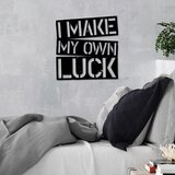 Wallity zidna dekoracija i make my own luck, 50 x 50 cm, crna | ePonuda.com