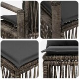  Sjedeća garnitura za vrt 9 kom. Siva poliratan 61 x 62 x 70 cm | shoptok.hr