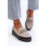 S. BARSKI Women's Leather Platform Loafers with Chain Detail S.Barski | Shoptok.si
