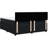  Krevet s oprugama i madracem crni 200x200 cm baršunasti | shoptok.hr