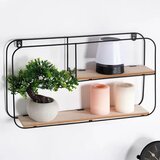  Trends4You stenska polica v LOFT slogu – kovina/MDF, 2 nivoja, 52 × 10,5 × 29 cm Cene