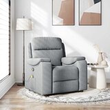vidaXL masažni fotelj svetlo sivo blago | Shoptok.si
