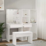  Set toaletnog stolića LED bijeli od konstruiranog drva Bijela | Shoptok.si