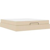  Posteljni okvir z vzmetnico z vzmetnico 2 pcs krema blago, (5000123980) | Shoptok.si