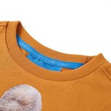  Dječja majica dugih rukava tamna oker 128 | shoptok.hr
