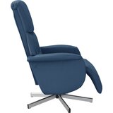  Naslonjač od tkanine s osloncem za noge plavi | Eponuda.com