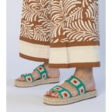 Gemre Green embroidered espadrille sandals Lelis | ePonuda.com
