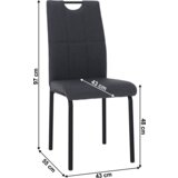 Kondela Jedilni stol, siva/kovina, JONKA | Shoptok.si