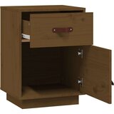 vidaXL Nočna omarica medeno rjava 40x34x55 cm trdna borovina | Shoptok.si