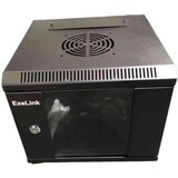 Rek ExeLink 10 in 6U zidni orman sa staklenim vratima,do 30kg,mat crni | Eponuda.com
