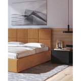 MESONICA Oker žuti tapecirani bračni krevet s prostorom za odlaganje s podnicom 140x200 cm Bufo – | shoptok.hr