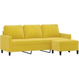  Trosjed s tabureom žuti 180 cm baršunasti | shoptok.hr
