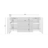 MID.YOU Komoda Berlin, Barva Hrasta, Črna | Shoptok.si
