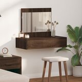 vidaXL Smeđi hrast Masivna hrastovina 83 x 40 x 70 cm Ogledalo Cijene