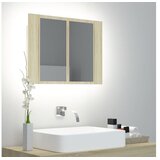  Kupaonski ormarić s ogalom boja hrasta 60x12x45 akrilni | shoptok.hr