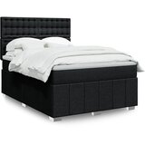  Krevet s oprugama i madracem crni 140x200 cm od tkanine | shoptok.hr