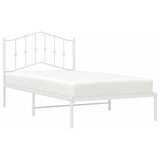 Metalni okvir za krevet s uzglavljem bijeli 100x190 cm | shoptok.hr