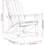  Adirondack ljuljačka stolica Crna 73.5x92x90 cm HDPE | shoptok.hr