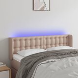  LED uzglavlje boja cappuccina 147x16x78/88 cm od umjetne kože Cijene