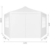 Multi Garden vrtni paviljon / šator 2 × 2 × 2 m s prozorima – bijeli | shoptok.hr