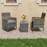 vidaXL 3-dijelni bistro set od poliratana i kaljenog stakla sivi | shoptok.hr