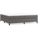  Box spring postelja z vzmetnico siva 200x200 cm umetno usnje, (20723937) | Shoptok.si